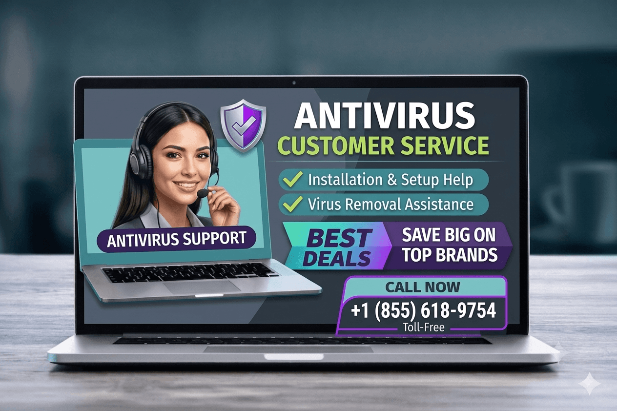 Antivirus customer service support banner